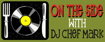 Cookin' It Up with Ozcat's DJ Chef Mark logo for print and web